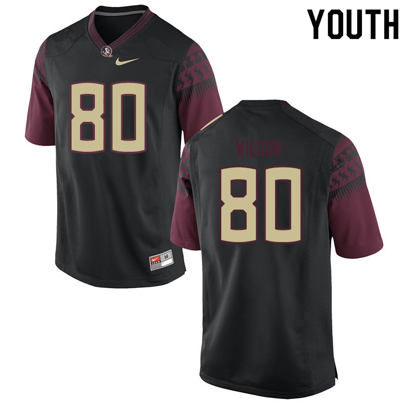 Youth #80 Ontaria Wilson Florida State Seminoles College Football Jerseys Sale-Black